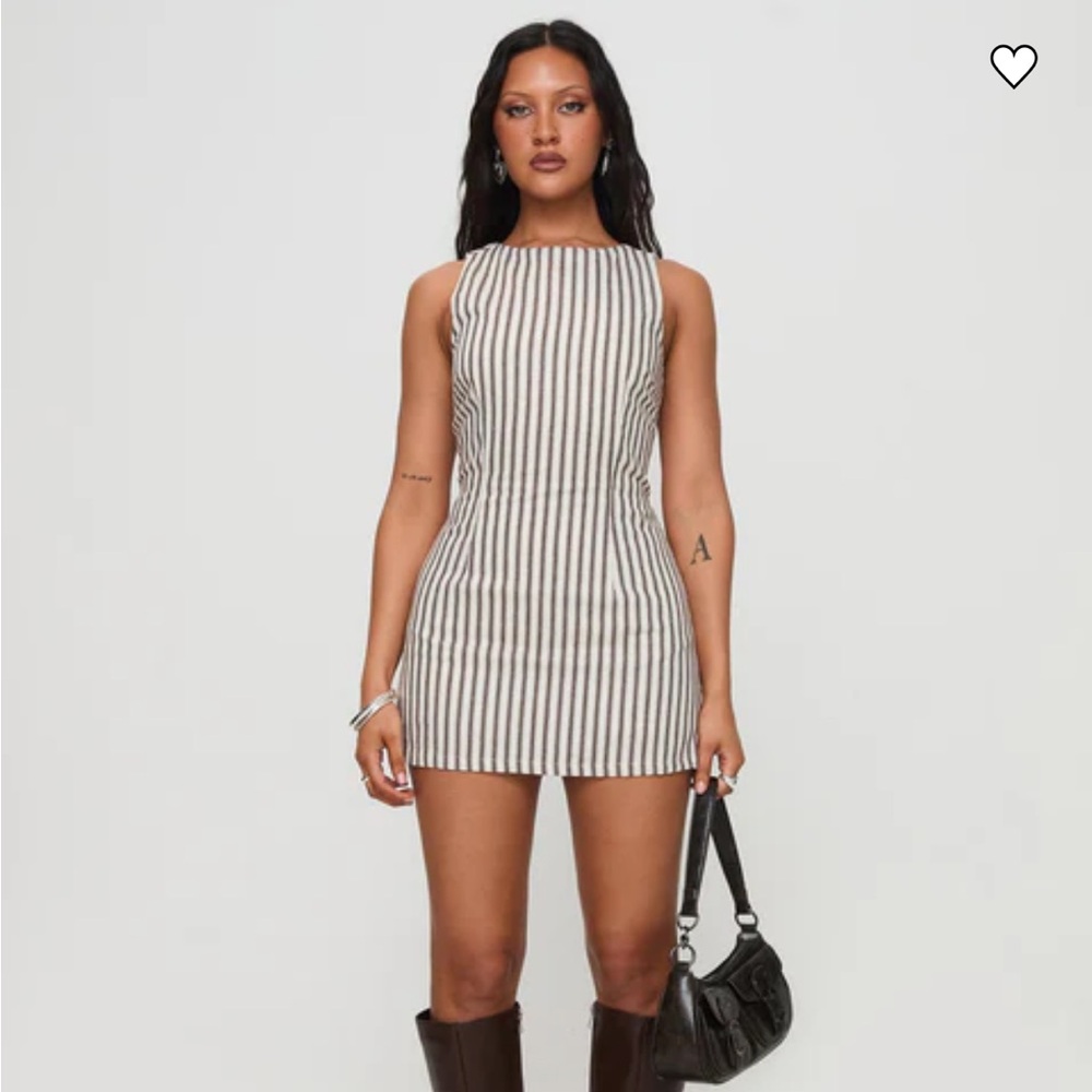 Yumiko Romper Brown Stripe